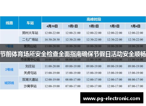 节前体育场所安全检查全面指南确保节假日活动安全顺畅